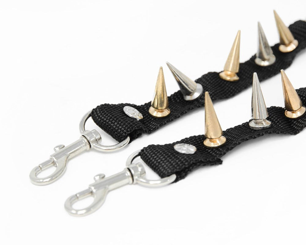 T.U.K. Shoes SA12 Silver & Gold Spike Bondage Shoe Strap (Copy)
