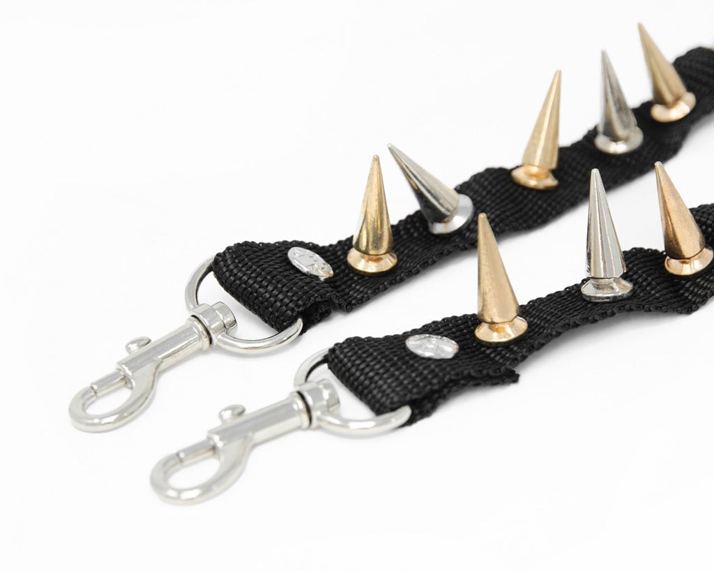 T.U.K. Shoes SA12 Silver & Gold Spike Bondage Shoe Strap (Copy)