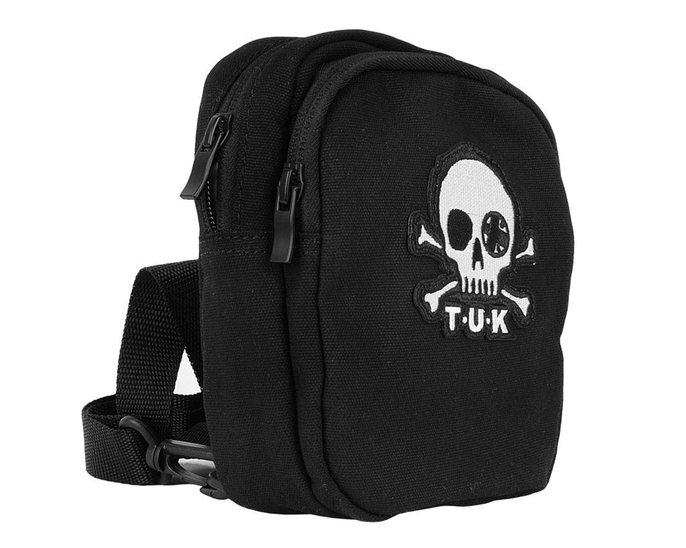T.U.K. Shoes BG11 Black Canvas Crossbody Embroidered Bag BG11-OS