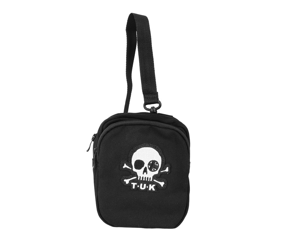 T.U.K. Shoes BG11 Black Canvas Crossbody Embroidered Bag BG11-OS
