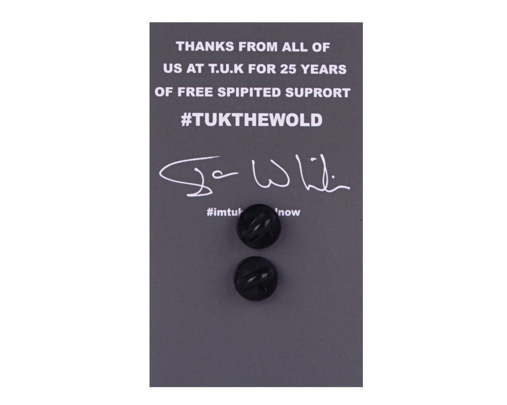 T.U.K. Shoes P0081 Black & White Skull Logo Enamel Pin P0081-OS