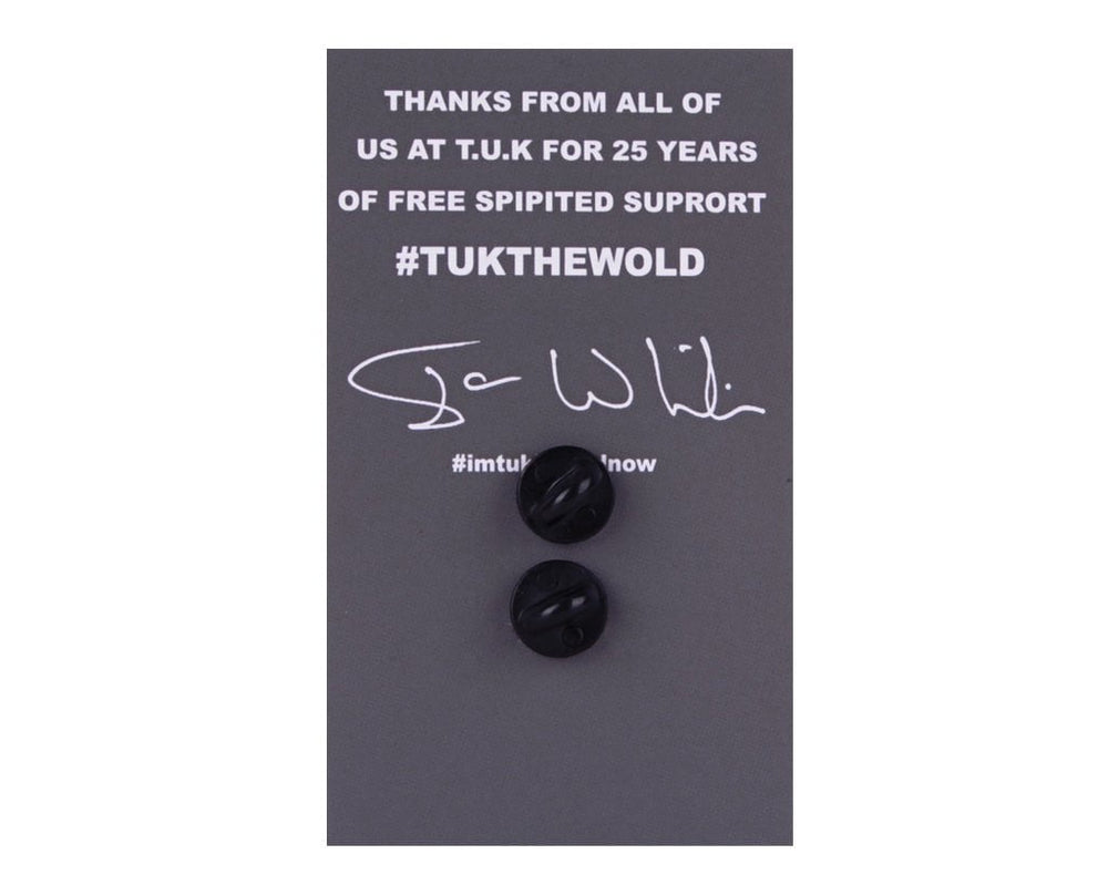 T.U.K. Shoes P0081 Black & White Skull Logo Enamel Pin P0081-OS