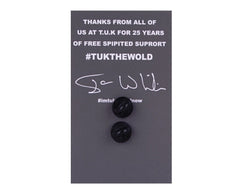 T.U.K. Shoes P0081 Black & White Skull Logo Enamel Pin P0081-OS