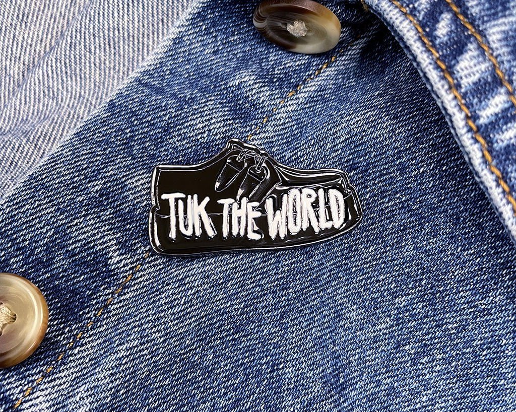 T.U.K. Shoes P0070 TUK The World Creeper Enamel Pin P0070