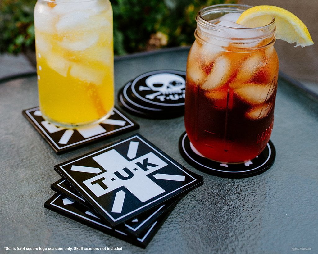 T.U.K. Shoes HA01 T.U.K. Square Logo Coaster 4-Pack HA01-OS