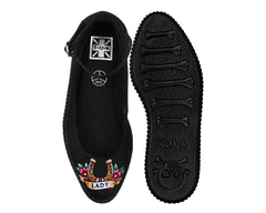 T.U.K. Shoes A3420L Black Lady Luck Pointed Ballet Creeper
