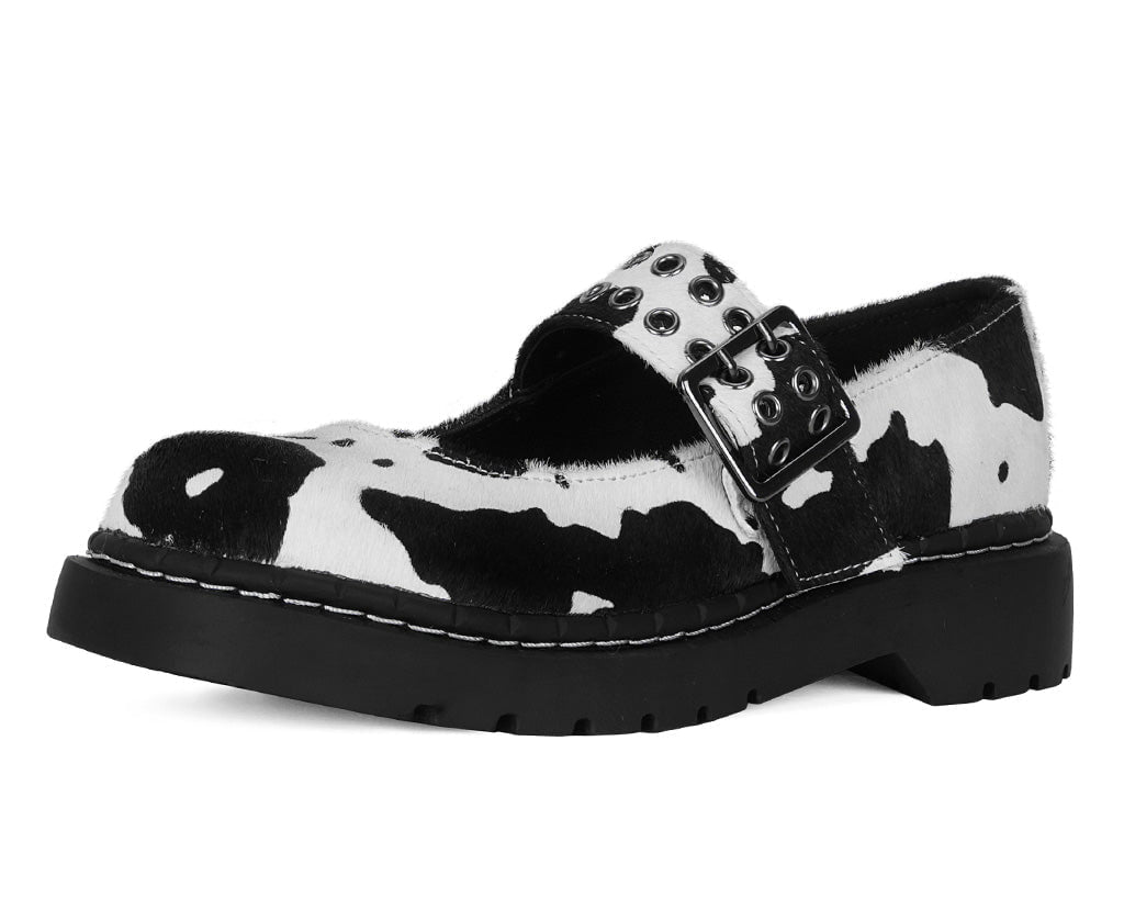 T.U.K. Shoes T2351 Cow Print Mary Jane