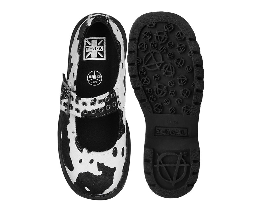 T.U.K. Shoes T2351 Cow Print Mary Jane