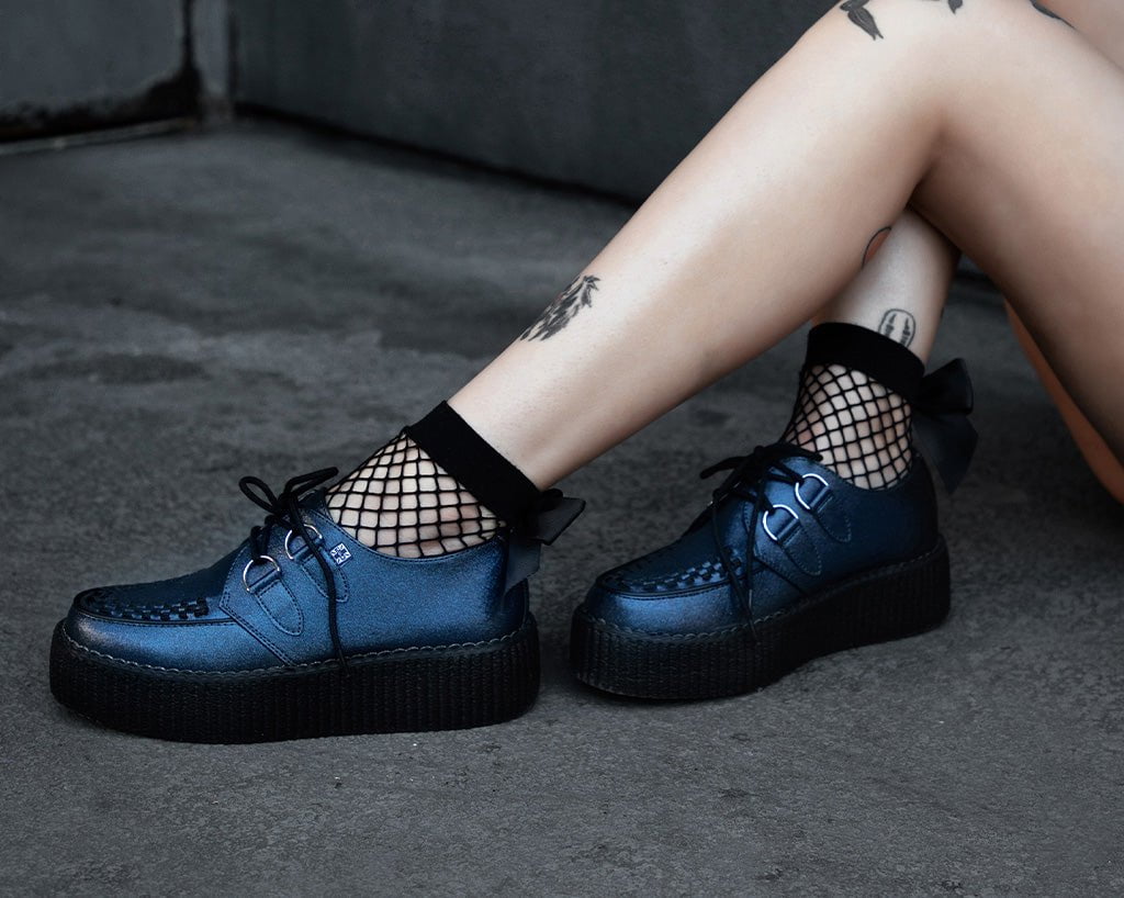 T.U.K. Shoes V3321 Midnight Metallic Viva Mondo Creeper