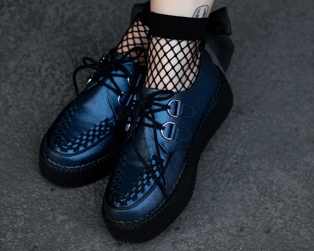 T.U.K. Shoes V3321 Midnight Metallic Viva Mondo Creeper