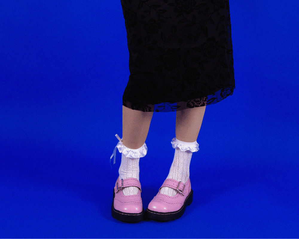 T.U.K. Shoes T2347 Pink Brogue Mary Jane
