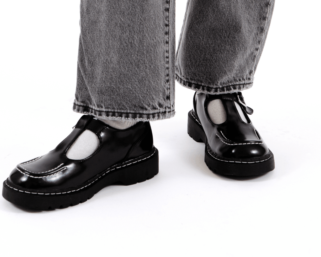 T.U.K. Shoes T2346 Black Leather T-Bar Mary Jane