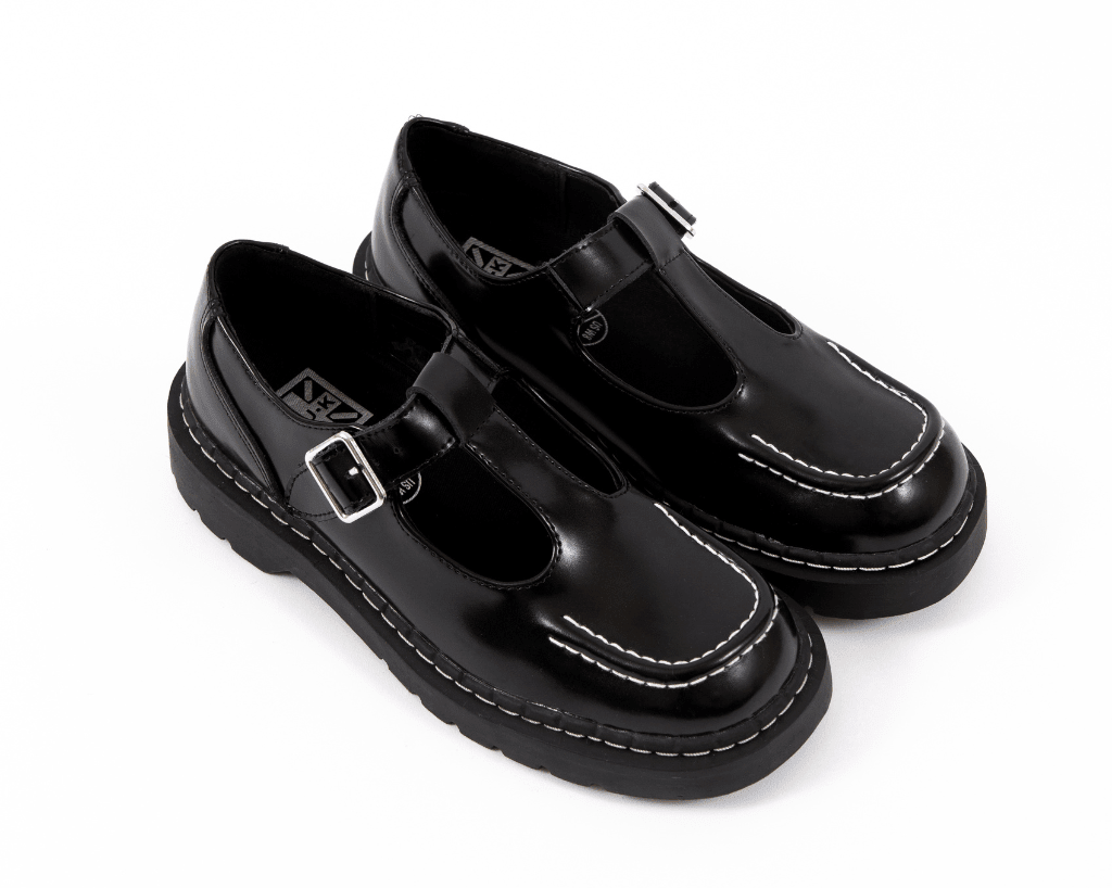 T.U.K. Shoes T2346 Black Leather T-Bar Mary Jane