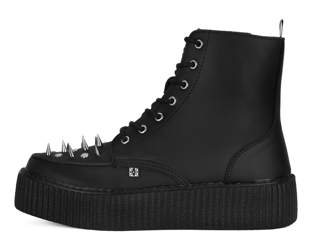 T.U.K. Shoes V3331 Black TUKskin Spiked Viva Mondo Boot