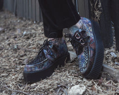 T.U.K. Shoes V3284 Floral Velvet Viva Mondo Creeper