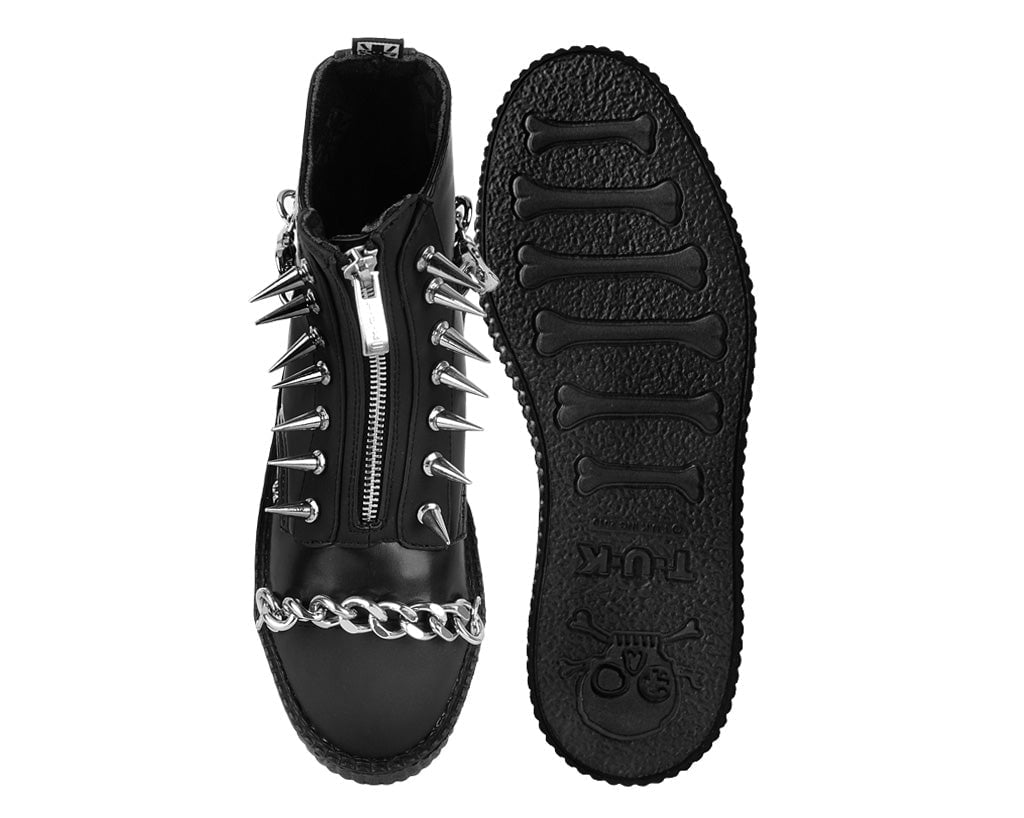 T.U.K. Shoes V3271 Black Haze Spike & Chain Viva Mondo Boot
