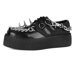 T.U.K. Shoes V3266 Black Haze Spike & Chain Viva Mondo Creeper