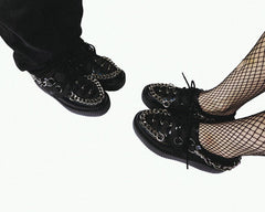 T.U.K. Shoes V3266 Black Haze Spike & Chain Viva Mondo Creeper
