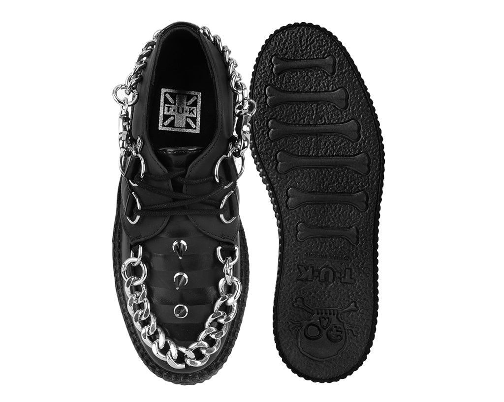 T.U.K. Shoes V3266 Black Haze Spike & Chain Viva Mondo Creeper