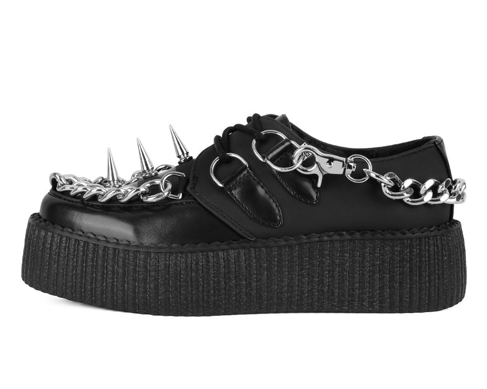 T.U.K. Shoes V3266 Black Haze Spike & Chain Viva Mondo Creeper