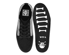 T.U.K. Shoes A3404 Black & White Canvas Lace-Up Creeper Sneaker