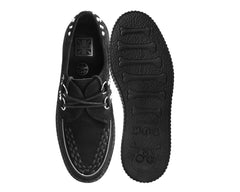 T.U.K. Shoes V3075 Black Suede Zipper Studded Mondo Creeper