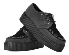 T.U.K. Shoes V3339 Grey & Black Suede Viva Mondo Creeper