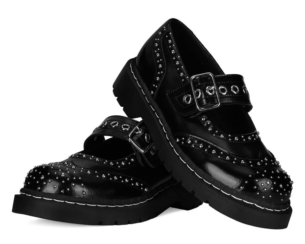 T.U.K. Shoes T2357 Studded Brogue Mary Jane