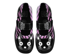 T.U.K. Shoes T2365 Black & Pink Zebra Kitty Mary Jane