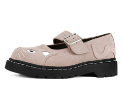 T.U.K. Shoes Dusty Rose Suede Kitty Mary Jane