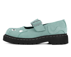 T.U.K. Shoes Pale Blue Suede Kitty Mary Jane