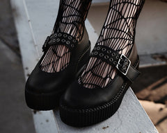 T.U.K. Shoes V9595L Black TUKskin™ Mary Jane Viva Mondo Creeper