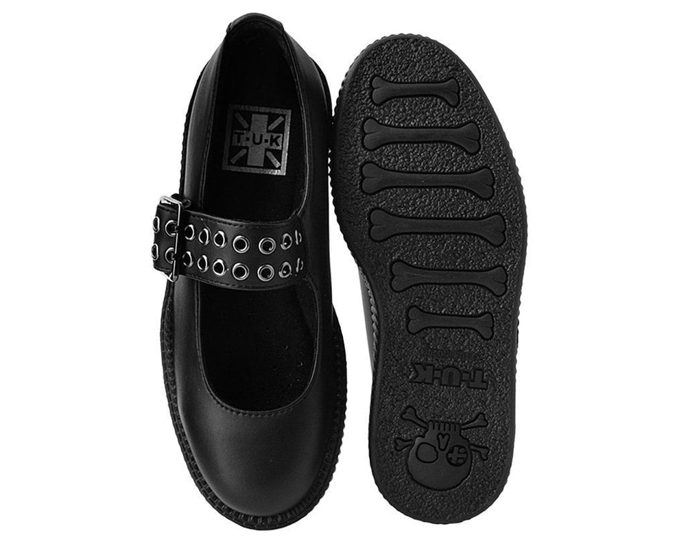 T.U.K. Shoes V9595L Black TUKskin™ Mary Jane Viva Mondo Creeper