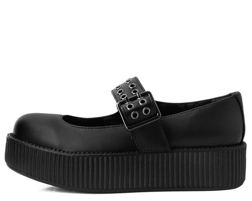 T.U.K. Shoes V9595L Black TUKskin™ Mary Jane Viva Mondo Creeper