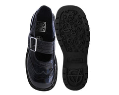 T.U.K. Shoes T2319 Black Prism Brogue Mary Jane