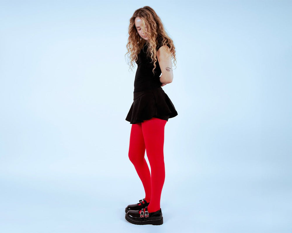 T.U.K. Shoes T2345 Black Leather Cherry Buckle Mary Jane