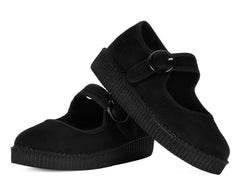 T.U.K. Shoes F3425L Black Buckle Viva Low Mary Jane