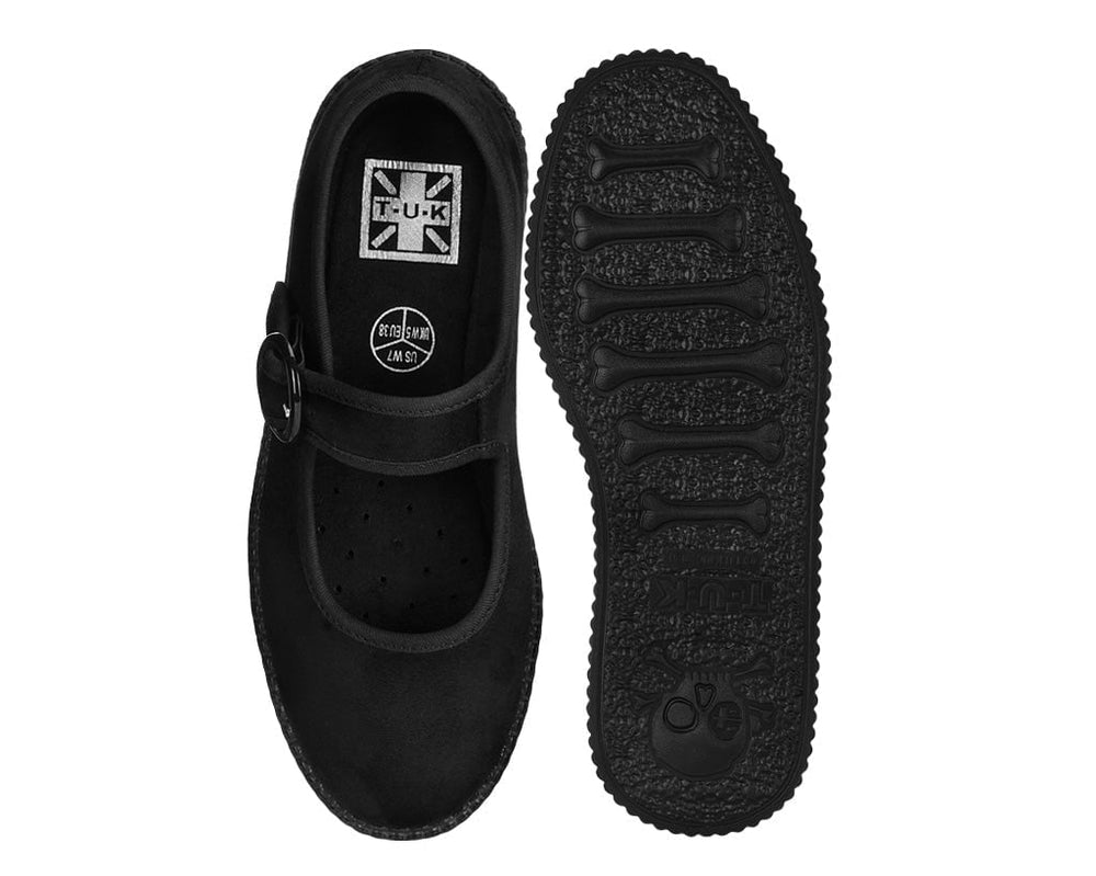T.U.K. Shoes F3425L Black Buckle Viva Low Mary Jane