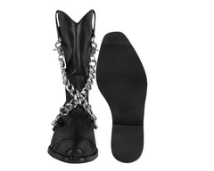 T.U.K. Shoes A3220L Black Chain Western Boot