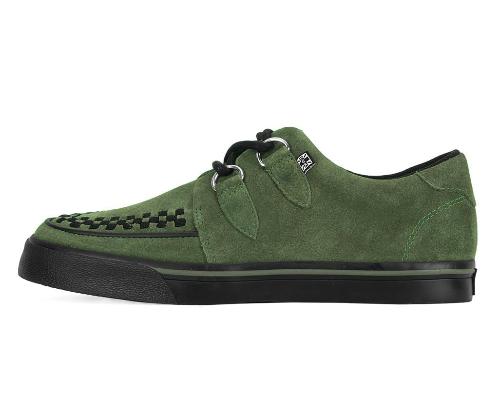 T.U.K. Shoes A3330 Olive Green Suede Creeper Sneaker