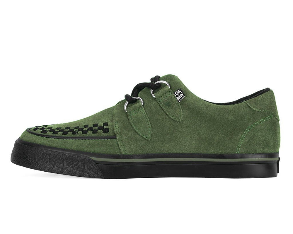 T.U.K. Shoes A3330 Olive Green Suede Creeper Sneaker