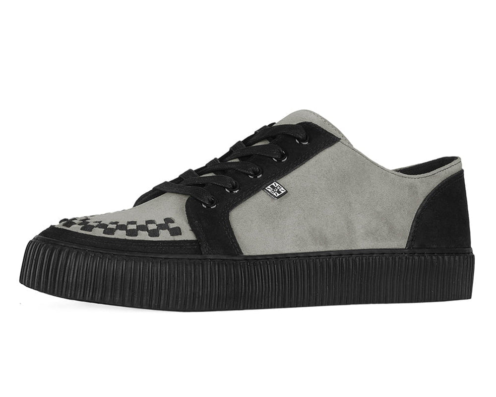 T.U.K. Shoes A3401 Black & Grey Suede Lace-Up Creeper Sneaker