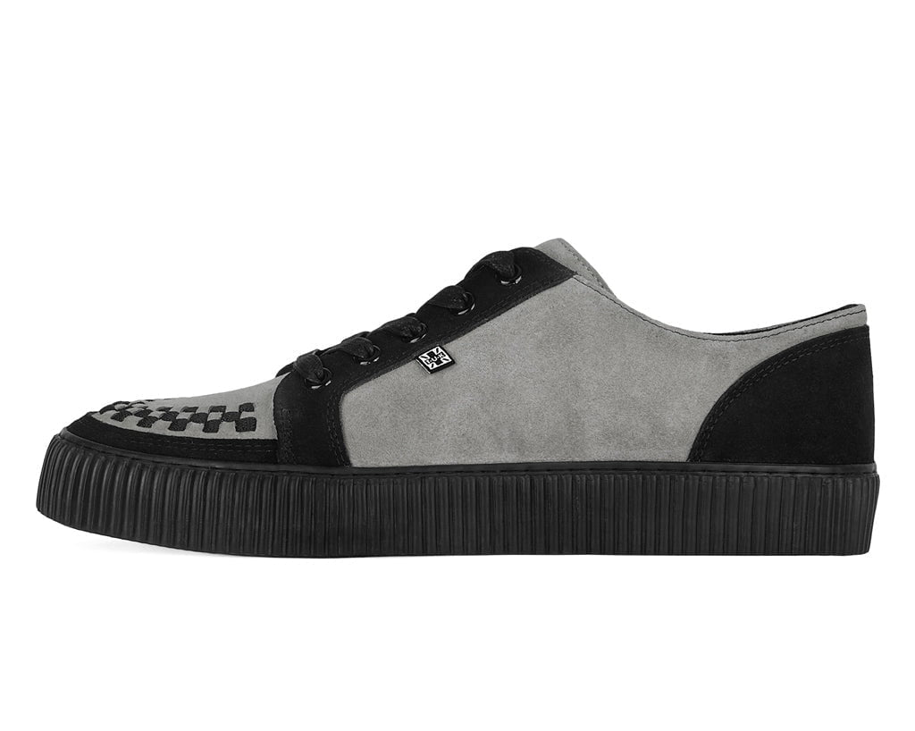T.U.K. Shoes A3401 Black & Grey Suede Lace-Up Creeper Sneaker