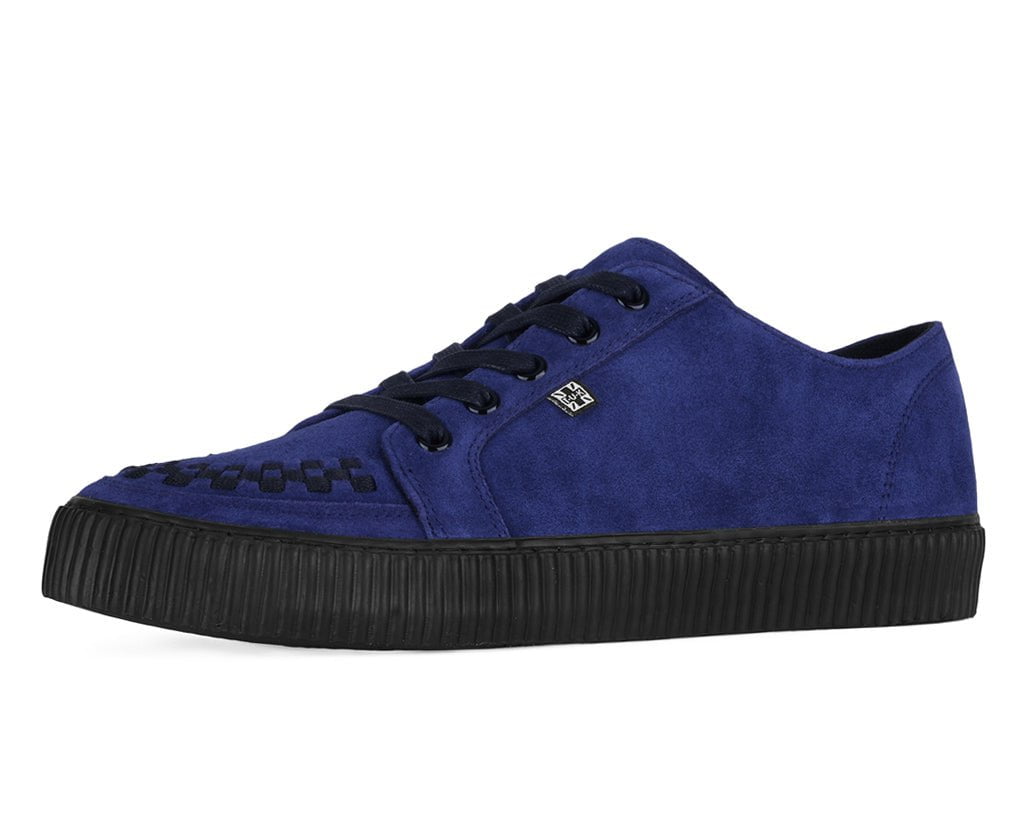 T.U.K. Shoes A3402 Navy Suede Lace-Up Creeper Sneaker