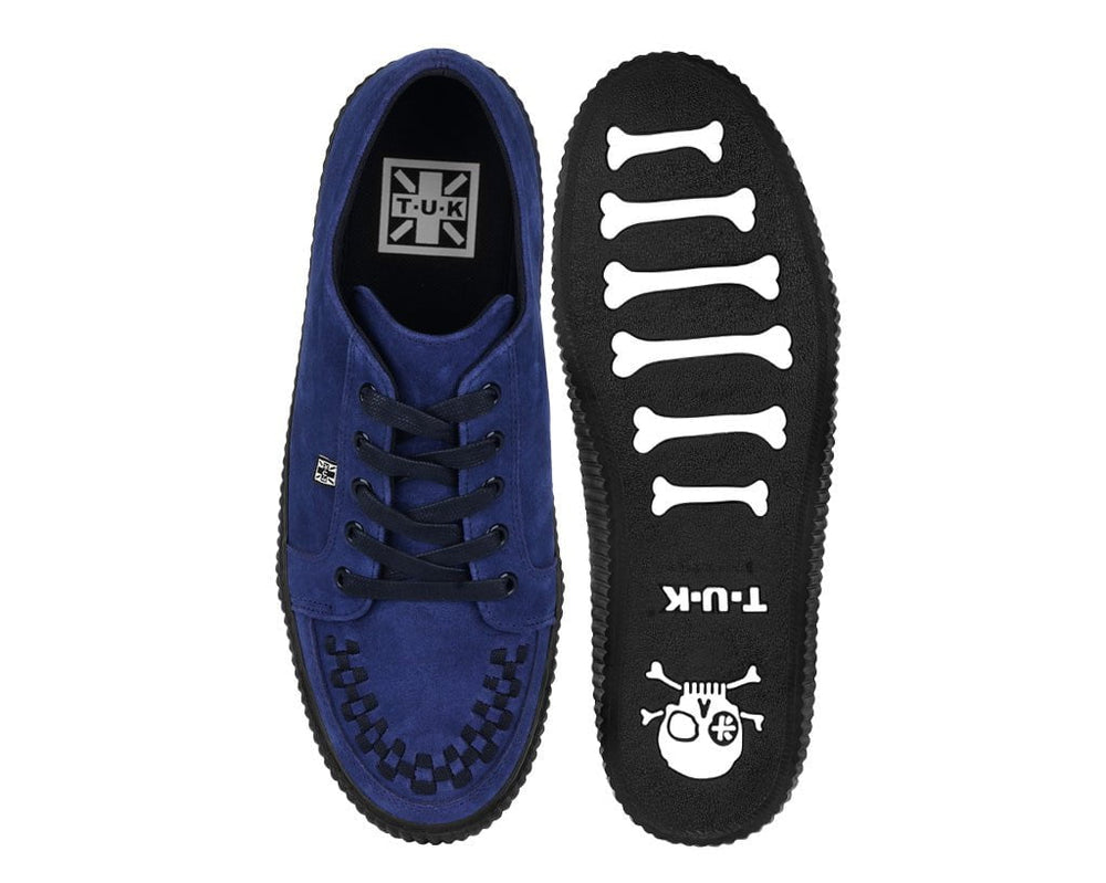 T.U.K. Shoes A3402 Navy Suede Lace-Up Creeper Sneaker