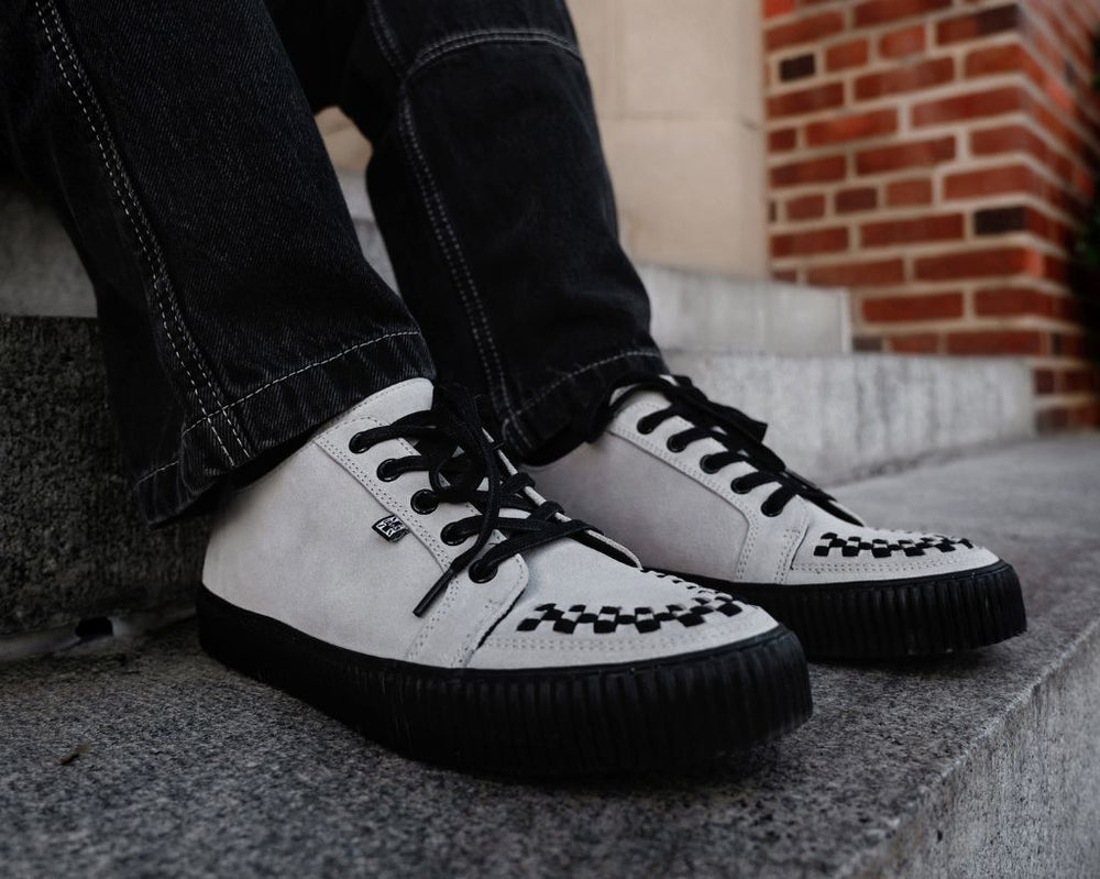 T.U.K. Shoes A3379 Grey Lace-Up Creeper Sneaker