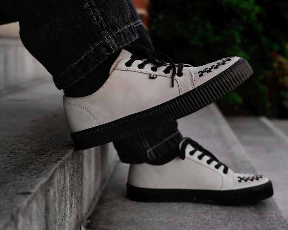 T.U.K. Shoes A3379 Grey Lace-Up Creeper Sneaker