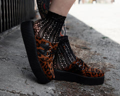 T.U.K. Shoes V3356L Leopard Print Creeper Mule