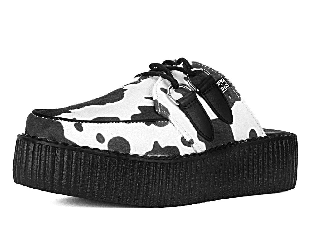 T.U.K. Shoes V3357L Cow Print Creeper Mule