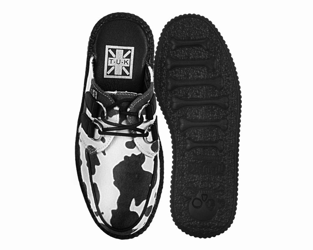 T.U.K. Shoes V3357L Cow Print Creeper Mule